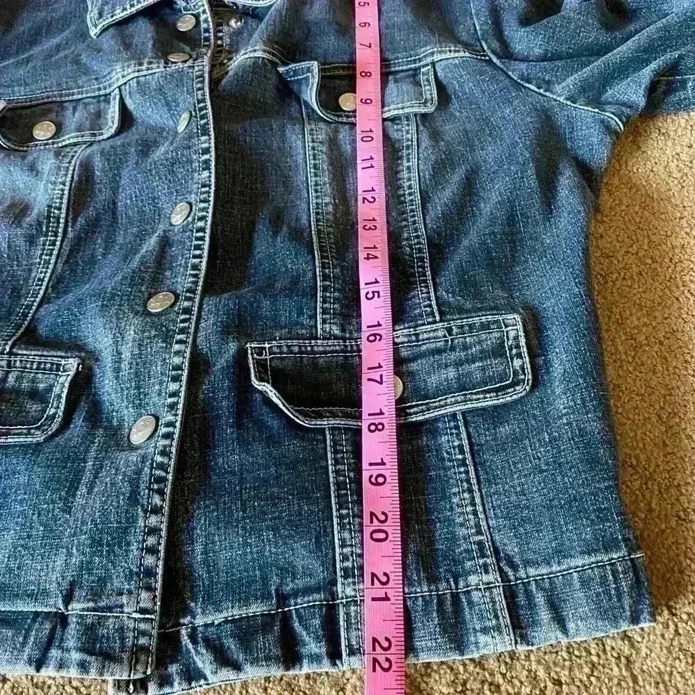 Womens Denim Jean Jacket Blue M/L - Picture 8 of 11